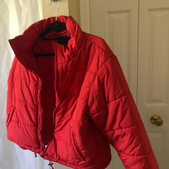 red puffer jacket forever 21